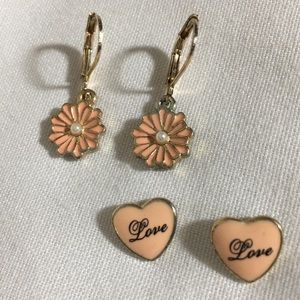 Earrings...Love ‘N’ Hearts & Pearl ‘N’ Flower